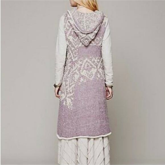 Free People White Moon Hooded Cardigan Sweater - Picture 10 of 10